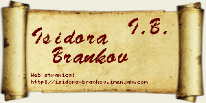 Isidora Brankov vizit kartica